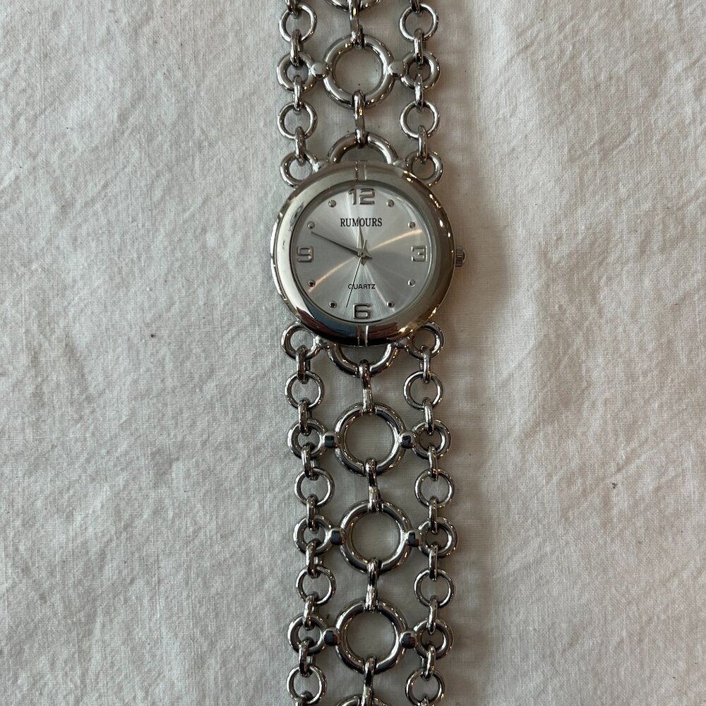 LADIES QUARTZ WATCH WITH CHAIN LINK BAND